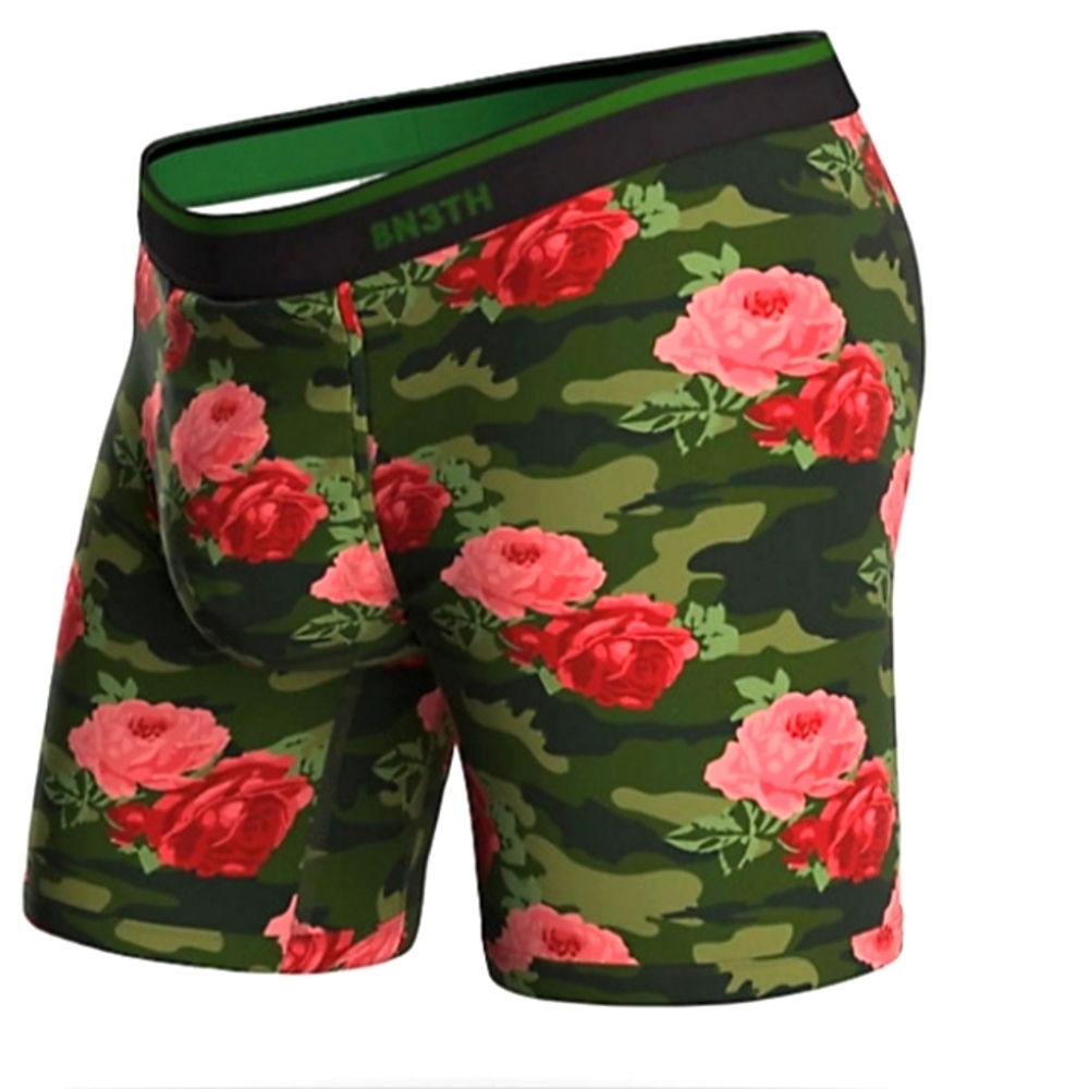 BN3TH luxury boxer briefs size Medium Camo Rose Print Brand New In package